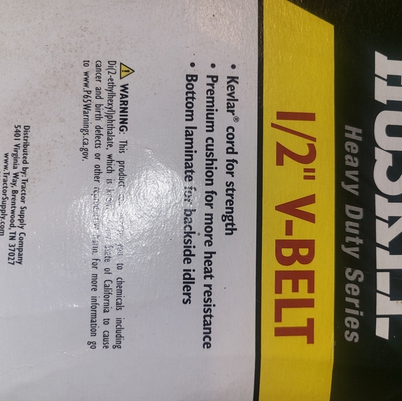 HUSKEE BELT 1/2" X 102" ARAMID - Picture 5 of 6